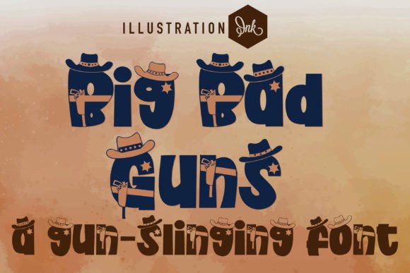 Big Bad Guns Font: A Bold Display Typeface for Crafters and Small Shop Owners