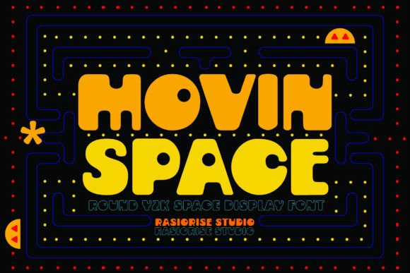 Movin Space: A Y2K Display Font for Bold Campaigns