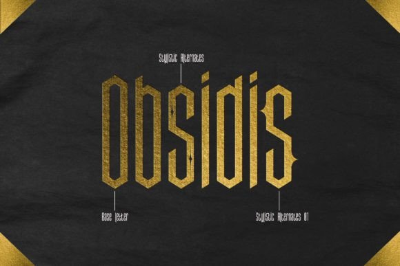 Obsidis: A Blackletter Display Font for Bold Brand Campaigns