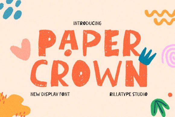 Paper Crown Font: A Whimsical Display Typeface for Crafters