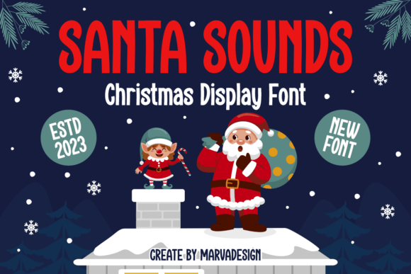 Santa Sounds Font: A Christmas Display Typeface for Crafters and Sellers