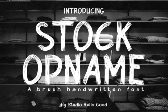 Stock Opname: A Handwritten Font for Real Editorial Projects