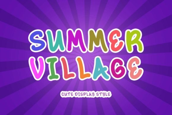Summer Village: A Playful Display Font for Editorial Design