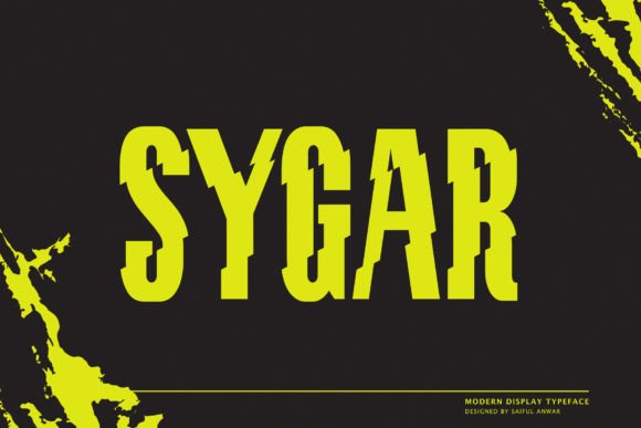 Sygar: A Modern Display Font for Handmade Products & Branding