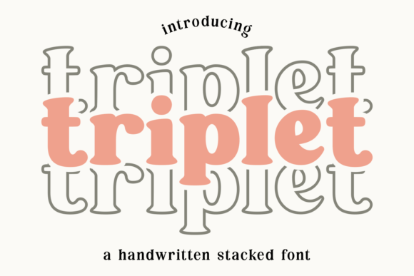 Triplet Font: A Hand-Stacked Display for Artisan Brands